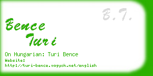 bence turi business card